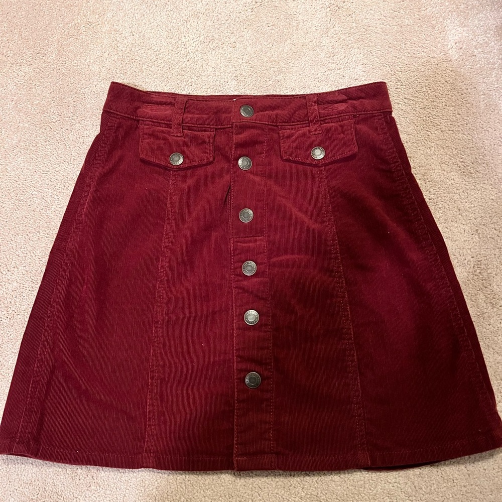 Mossimo Supply Co Red Mini A-Line Skirt for Casual Work